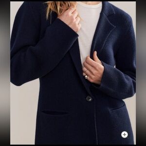 Jenni Kayne Cooper Blazer in dark navy blue, cardigan jacket size S